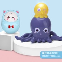 宝宝拖拉玩具幼儿牵引走路神器拉绳小孩手拉学步车儿童拉线手推车 升级拖拉玩具[音乐灯光+不倒翁]章鱼哥