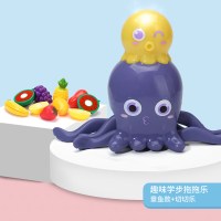 宝宝拖拉玩具幼儿牵引走路神器拉绳小孩手拉学步车儿童拉线手推车 升级拖拉玩具[音乐灯光+切切乐]章鱼哥