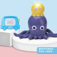 宝宝拖拉玩具幼儿牵引走路神器拉绳小孩手拉学步车儿童拉线手推车 升级拖拉玩具[音乐灯光+画板]章鱼哥