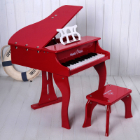 音乐之星儿童玩具钢琴木质宝宝玩具30键机械小钢琴启蒙乐器可弹奏 红色