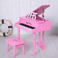 音乐之星儿童钢琴木质30键玩具小钢琴启蒙乐器早教生日可弹奏 粉红色