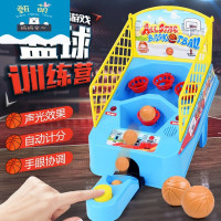 儿童新款电动手指弹射篮球场桌面游戏投篮机子互动男孩玩具 自动计分投篮机(送电池螺丝刀)