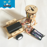 坦克车 科技小发明小制作diy材料包 学生科技课手工作业 拼装玩具 小人拉车(遥控款)+电池材料包