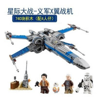 兼容乐高星球大战积木匹配乐高千年隼军事机器人偶男孩子拼装玩具7-12 义军x翼战机