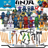 兼容 乐高幻影忍者人仔拼装积木大电影男孩子小人偶战车玩具 白色忍者12款-24小人
