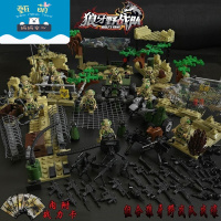 拼装积木军事小人仔偶二战部队士兵人八路军日军兼容乐高玩具 狼牙队送10人仔