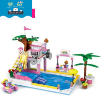 兼容乐高积木拼装女孩好朋友系列冰雪奇缘美人鱼公主城堡玩具 豪华泳池(302片)