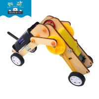 小学生手工创意科技小制作小发明diy电动绘图仪材料科普玩具 蠕虫机器人材料包