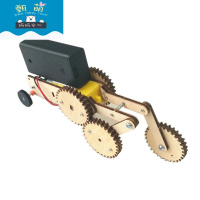 小学生手工创意科技小制作小发明diy电动绘图仪材料科普玩具 齿轮往返车材料包