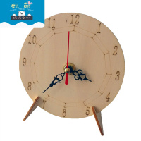 小学生手工创意科技小制作小发明diy电动绘图仪材料科普玩具 DIY时钟材料包