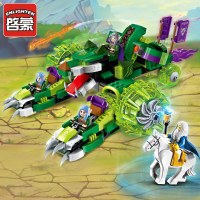 启蒙积木legao玩具 男孩子拼装荣耀之战儿童拼插战车城堡模型 天狼星战车2312(392片)