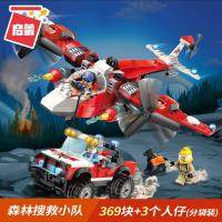 启蒙积木legao玩具男孩子拼装消防车6烈焰先锋7拼插8力10岁12 森林救援队(369片)