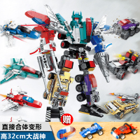 启蒙拼装积木legao男孩子直合体机器人战神6儿童力8玩具10岁 6合1超合金战神499片(送4礼)