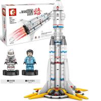 森宝流浪地球授权拼装积木6运输火石运载车7男孩玩具8-9-12岁 107025宇航员运载火箭