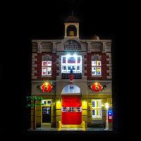 HiBrick灯饰 兼容乐高10197消防局积木街景 LED灯光灯具配灯 请注意:仅售灯饰,不含积木