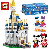 S牌6584积木玩具 城堡迷你街景建筑女孩拼装模型 迪士尼城堡8合1[632片]