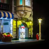 HiBrick灯饰 适用乐高10185绿色杂货铺积木 街景LED灯光灯具配灯 请注意:仅售灯饰不含积木