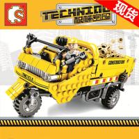 兼容乐高森宝科技系列石峰三轮车货车男孩拼装积木玩具701350