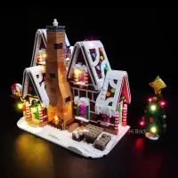 HiBrick灯饰 冬季圣诞姜饼屋 适用乐高10267积木 LED灯光灯具配灯 请注意：仅售灯饰，不含积木