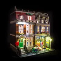 HiBrick灯饰 适用乐高10218宠物店Pet Shop积木配灯 LED灯光灯具 请注意:仅售灯饰,不含积木