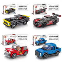 森宝名车赛车跑车兼容乐高全套GTR布加迪威龙福特儿童积木玩具 607021-24