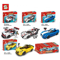森宝名车赛车跑车兼容乐高全套GTR布加迪威龙福特儿童积木玩具 6792-6795