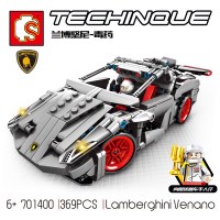 森宝跑车儿童玩具F1大蜂擎天柱兰博奇龙法拉利恩佐701020 毒药[369颗粒]积木