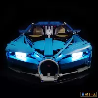 HiBrick灯饰 布加迪奇龙 适用乐高42083赛车积木 LED灯光灯具 42083经典版(仅售灯饰不含积木)