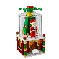 圣诞夜麋鹿圣诞老人极嘉49007拼装玩具积木圣诞手摇版电机版 圣诞雪屋礼盒（49006）