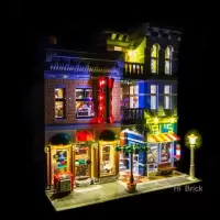 HiBrick灯饰 适用乐高10246侦探社积木 街景系列 led灯光灯具 请注意:仅售灯饰,不含积木