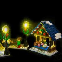 HiBrick灯饰 适用乐高10235积木 圣诞冬日村庄市场 LED灯具灯光 请注意:仅售灯饰不含积木