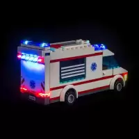 HiBrick灯饰 适用乐高4431救护车积木 城市系列 LED灯光灯具配灯 请注意:仅售灯饰,不含积木