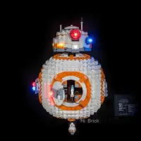 HiBrick灯饰 星球大战BB-8机器人 适用乐高75187积木 LED灯光灯具 请注意:仅售灯饰,不含积木