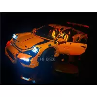 HiBrick灯饰 保时捷911GT3 适用乐高42056科技机械组积木 LED灯光 注意:仅售灯饰,不含车辆