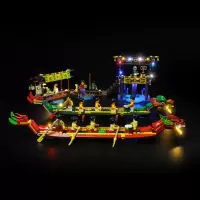 HiBrick灯饰 端午节赛龙舟 适用乐高80103 中国风积木 LED灯光 LED灯饰不含积木