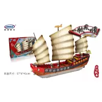 XB25002星堡皇家龙船中华中式龙舟仿真船模型小颗粒积木兼容乐高 XB25001广式帆船