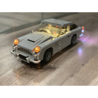 S牌王牌国产福特野马大众T1迷你甲壳虫汽车积木拼装玩具模型 阿斯顿马丁+灯