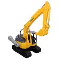 力利惯性车 工程车大号搅拌车卡车挖掘机儿童玩具汽车模型套装 32825手动长臂挖土车