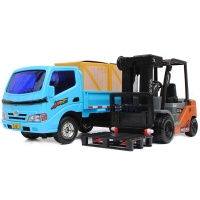 力利 惯性车工程车大号搅拌车卡车挖掘机儿童玩具汽车模型套装玩具 32526叉车组