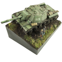 小号手军事拼装模型1/35苏联SU-152自行火炮坦克自行榴弹车01571 模型胶水工具套装上色笔油漆3瓶