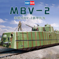 小号手苏联拼装装甲车85515苏联MBV-2装甲列车F-34火炮1:35模型带蚀刻片高精密静态 模型