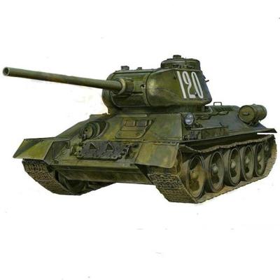 小号手 拼装军事模型 1/48苏联T34/85中型坦克 带全内构 84807 静态模型 模型+胶水