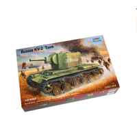 小号手军事模型拼装模型1/35 M1A1德国豹2A6公羊主战坦克扫雷犁00335模型 苏军KV-2-312