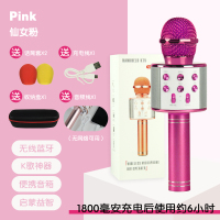 儿童玩具女孩3-6生日女童12-45女孩子节日公主乐器K歌789 玫瑰红蓝牙K歌送话筒套音频线收纳盒