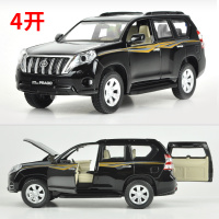 仿真丰田霸道合金小汽车模型普拉多汉兰达车模警车回力儿童玩具车 普拉多-盒装[黑色]