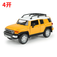 仿真丰田霸道合金小汽车模型普拉多汉兰达车模警车回力儿童玩具车 酷路泽-礼盒【黄色】