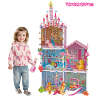 洋娃娃公主城堡别墅套装屋儿童小伶玩具女孩过家家女童生日女 城堡72*32*139cm