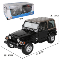 1:18吉普牧马人越野车仿真合金静态汽车模型Jeep收藏摆件礼品 黑色