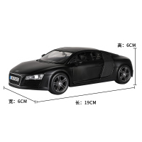 1:24奥迪R8V10Plus仿真静态合金汽车模型Audi跑车摆件车模礼品 奥迪R8黑色