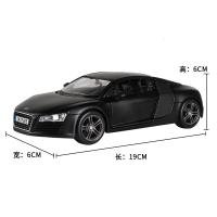 1:24奥迪R8V10仿真静态金属汽车摆件模型Audi跑车礼品精品车模 奥迪R8黑色